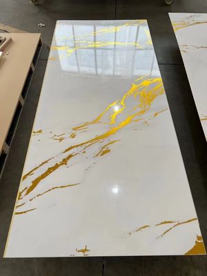 2.8mm Modern PVC uv marble sheets Easy Install SPC Wall Panel Luxury For Interior Decorative