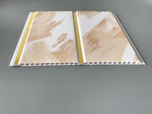 বাথরুম ক্ল্যাডিং 250mm জন্য ওয়াইড গোল্ডেন লাইন ওয়াটারপ্রুফ ওয়াল প্যানেল