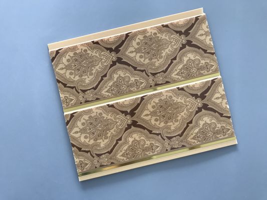 200 × 6mm প্রিন্টিং গোল্ডেন লাইন প্রাচীর রেঁস্তোরা জন্য পিভিসি প্যানেলস প্রিন্টিং