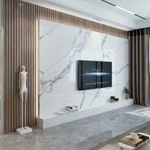 Decorative Laminated Pvc interior wpc wall panel For Background Grille Design