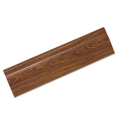 Anti Scratch Flexible Wooden Color PVC Skirting Line For Low Maintenance Protection