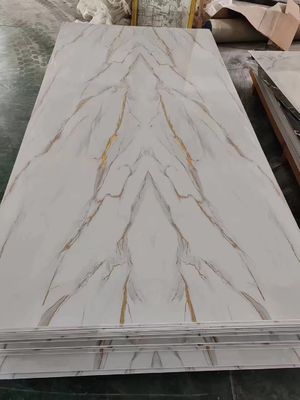 UV মার্বেল শীট 3 মিমি বেধের পিভিসি পটভূমির জন্য কঠিন আবরণ