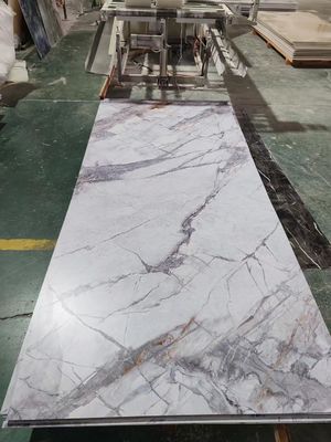 UV মার্বেল শীট 3 মিমি বেধের পিভিসি পটভূমির জন্য কঠিন আবরণ