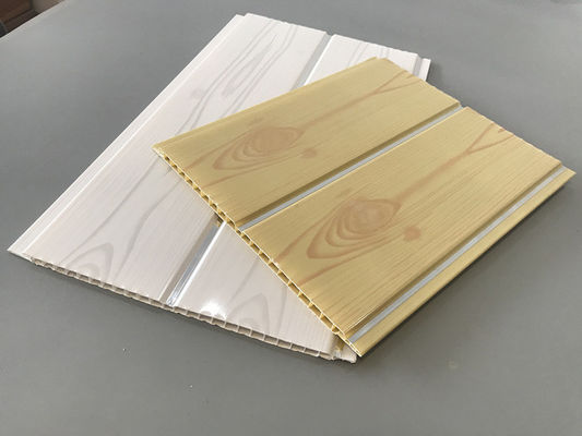 200 × 5.95M অভ্যন্তরীণ শৈল্পিক পিভিসি কাঠের আচ্ছাদন প্যানেল রেস্টুরেন্টের জন্য 7 মিমি বেধ 8 ইঞ্চি পিভিসি সিলিং প্যানেল জনপ্রিয় কাঠের রঙ