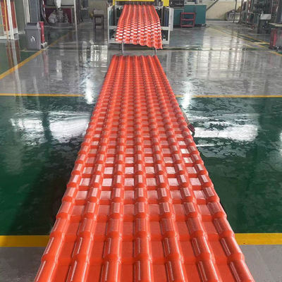 Popular Spanish UPVC Roof Sheets Brick Color R1050 PVC Roofing Sheets Heat Insulation UPVC Roof Tile Durable ASA Film Coating