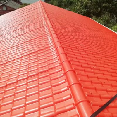 Residential Homes Light Weight 2mm Thickness Spanish Style PVC Roofing Material For Construction