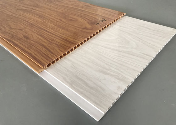 হোটেল লবি সিলিং ওয়াল Cladding সজ্জা জন্য উচ্চ চকচকে মুদ্রণ পিভিসি কাঠ প্যানেল