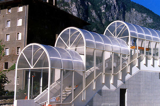 Sunproof Lexan টুইন ওয়াল Polycarbonate শীট, পরিষ্কার Polycarbonate প্যানেল 4 মিমি