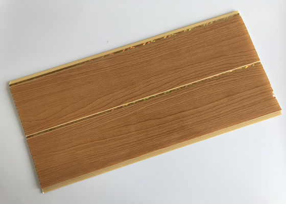 মধ্য খাঁজ প্রিন্টিং পিভিসি কাঠের প্যানেলগুলি পরিষ্কার সারফেস ফায়ার রেটার্ড্যান্ট