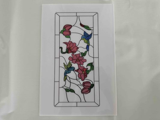 ফুলের ছাপ প্লাঞ্চা ডেকোরেটিভ পলিস্টাইরেন শীট পিএস প্লাস্টিকের ল্যামিনাস দরজা সাজানোর জন্য একাধিক রঙের